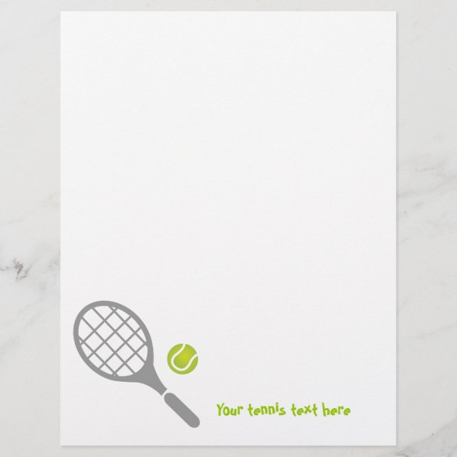 Tennis racket och boll anpassningsbar flugor (Framsida)