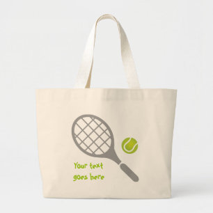 Tennis racket och boll anpassningsbar jumbo tygkasse
