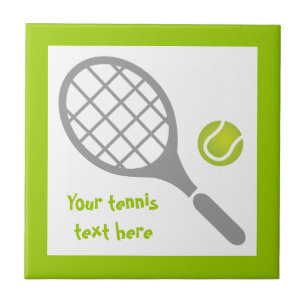 Tennis racket och boll anpassningsbar kakelplatta
