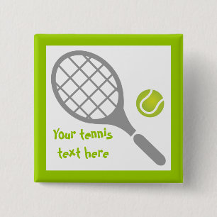 Tennis racket och boll anpassningsbar knapp