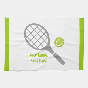Tennis racket och boll anpassningsbar kökshandduk