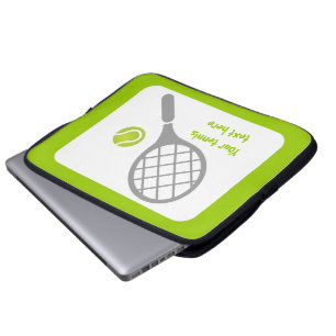 Tennis racket och boll anpassningsbar laptop sleeve