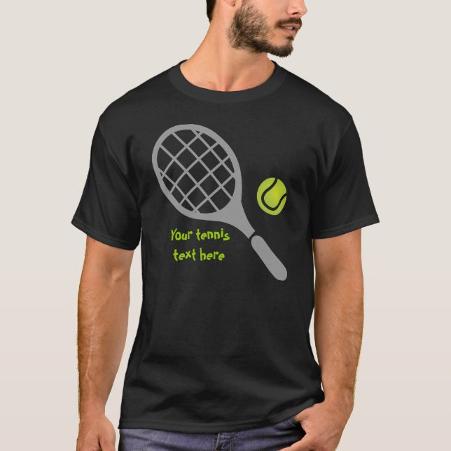Tennis racket och boll anpassningsbar tee (Framsida)