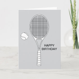 Tennis Racket och Boll Greeting Card Kort