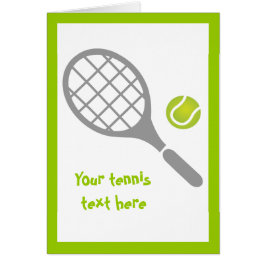 Tennis racket och boll lodrät-hälsningskort hälsningskort