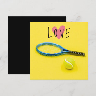 Tennis Racket och Boll med KÄRLEK för Player Kort