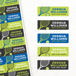 Tennis racket och boll namn mobila nummer egendom klistermärke