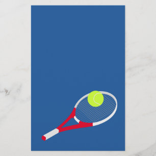 Tennis racket och tennis boll flygblad
