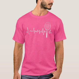 Tennis Racket Pulse Heartslag - Ekg Tournament Spo T Shirt