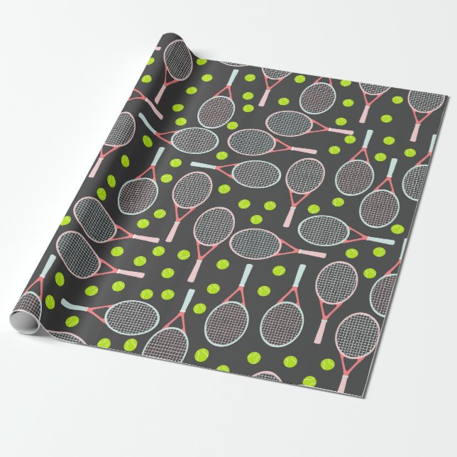 Tennis Racket Wrapping Papper Presentpapper (Utrullad)