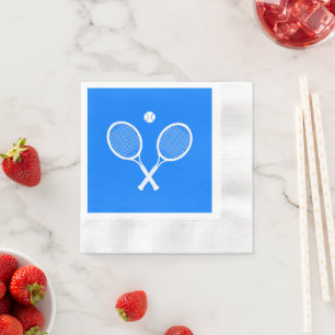 Tennis Rackets Blue Party Pappersservett