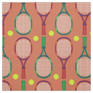 Tennis Rackets & Bollar Mönster Tyg