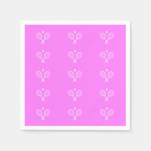 Tennis Rackets Deep Rosa Background Pappersservett