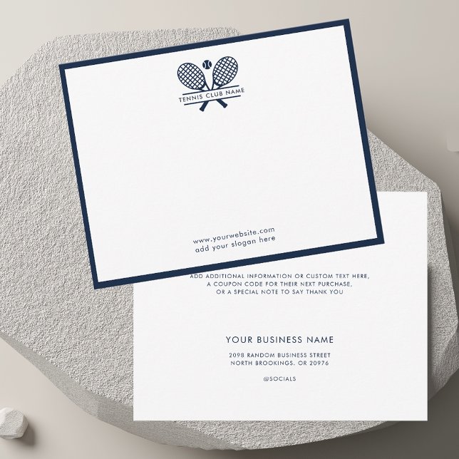 Tennis Rackets Icon Klubb Namn Navy Blue Gräns (Tennis Rackets Icon Club Name Navy Blue Borders)