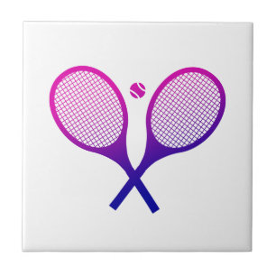 Tennis Rackets Magenta till Lila Ombre Kakelplatta