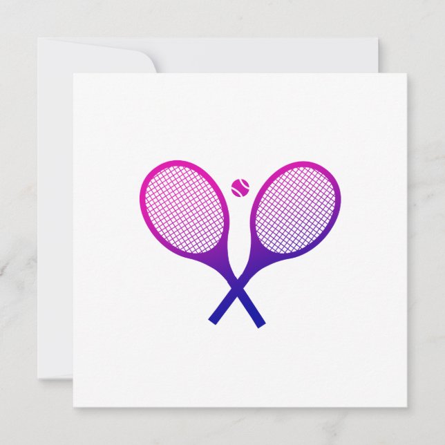 Tennis Rackets Magenta till Lila Ombre Kort (Framsida)