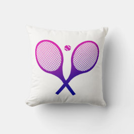 Tennis Rackets Magenta till Lila Ombre Kudde