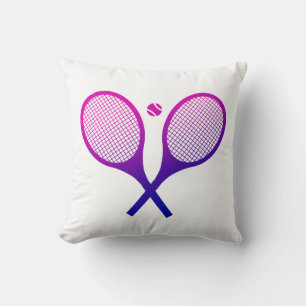 Tennis Rackets Magenta till Lila Ombre Kudde