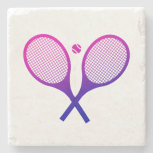 Tennis Rackets Magenta till Lila Ombre Stenunderlägg