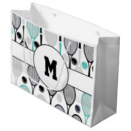 Tennis Rackets Monogram Initial Grönt Black Sports