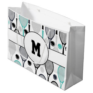 Tennis Rackets Monogram Initial Grönt Black Sports