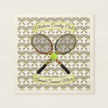 Tennis Rackets Napkins