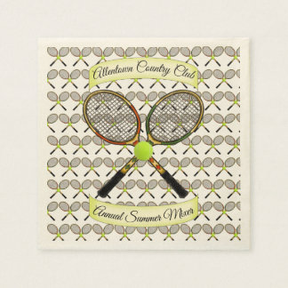 Tennis Rackets Napkins Pappersservett