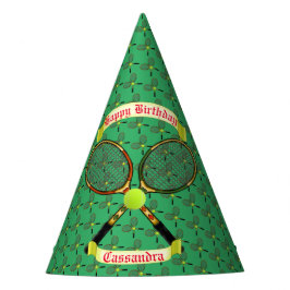Tennis Rackets och Banners Pappra Party Hats
