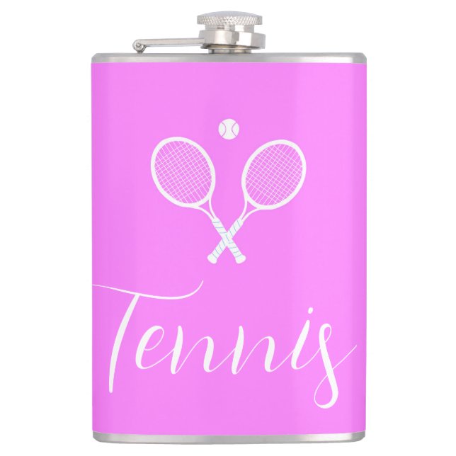 Tennis Rackets och Boll Deep Rosa Fickplunta (Framsidan)