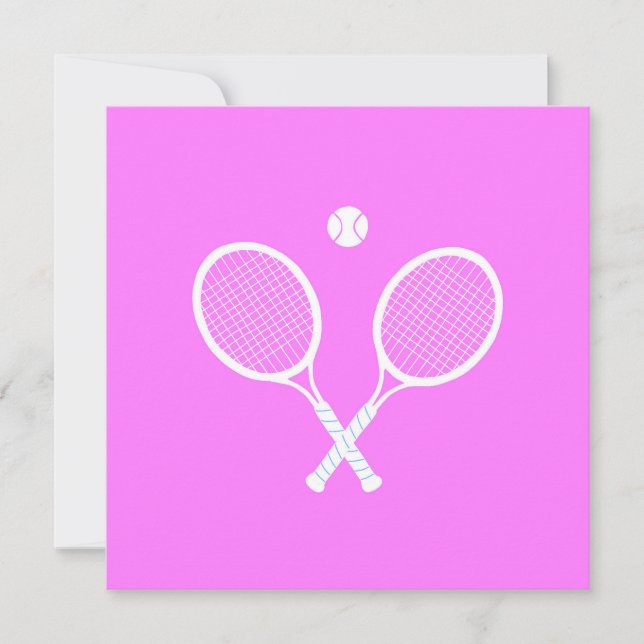 Tennis Rackets och Boll Inbjudningar (Framsida)