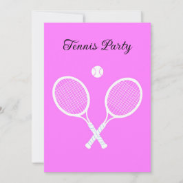 Tennis Rackets och Boll Party Personlig Inbjudningar