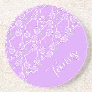 Tennis Rackets och Bollar Lilac Underlägg