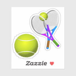 Tennis Rackets och Tennis Boll Klistermärken