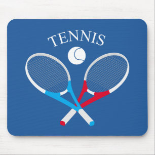 Tennis rackets och tennis boll musmatta