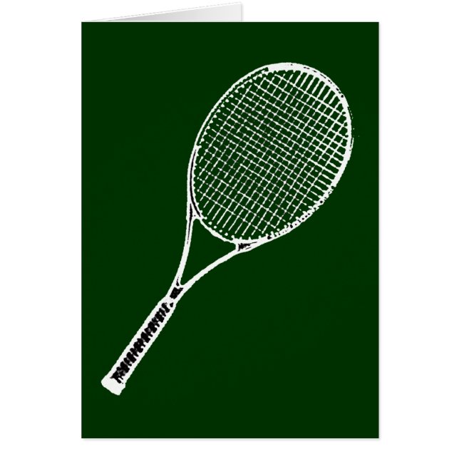 tennis racquet hälsningskort (Framsidan)