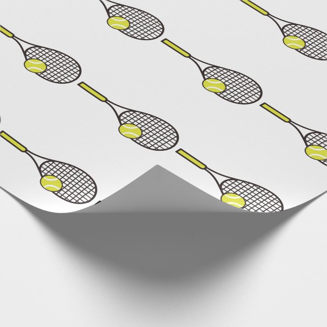 Tennis Racquet och Boll Presentpapper (Hörn)
