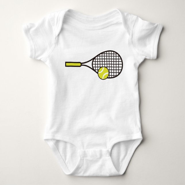 Tennis Racquet och Boll T Shirt (Framsida)