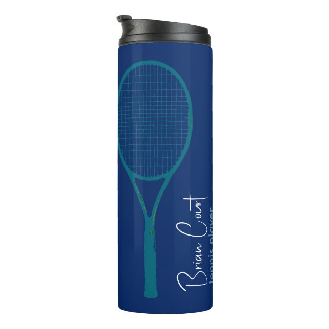 Tennis Racquet Personlig Blue (Roterad höger)