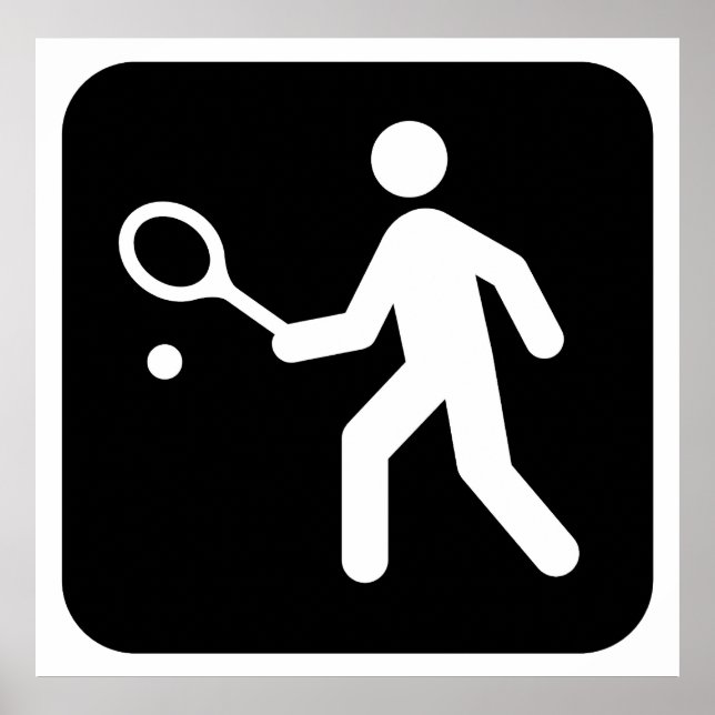 Tennis Racquetball Pictogram Poster (Framsidan)