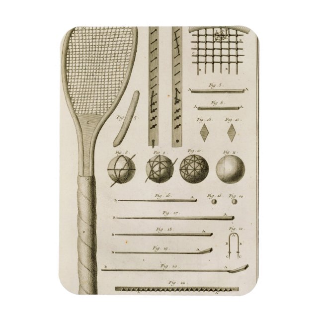 Tennis Racquets and Billiard Cues från Encyc Magnet (Vertikal)