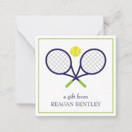 Tennis Racquets Personlig Gift-spärrkort Anteckningskort