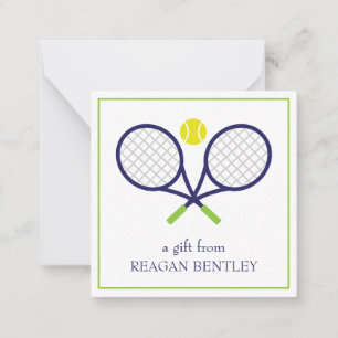 Tennis Racquets Personlig Gift-spärrkort Anteckningskort