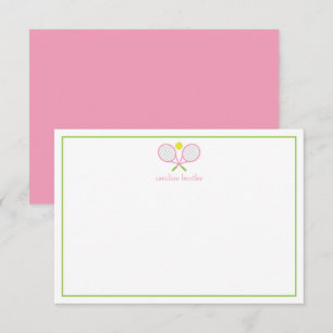 Tennis Racquets Personlig Note Cards Tack Kort