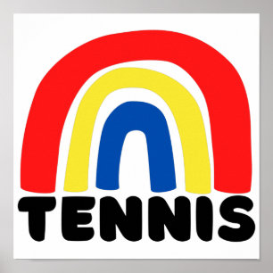 Tennis-regnbåge. Poster
