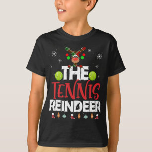 Tennis Reindeer-julfamiljen Pajama Matchi T Shirt