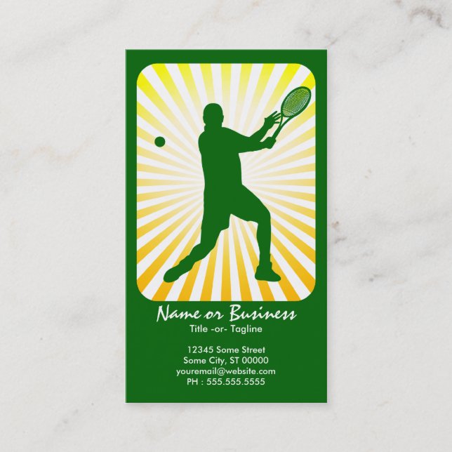 Tennis : retro rockor : visitkort (Framsida)