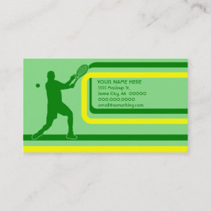 tennis: retro stil: visitkort