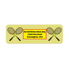 Tennis Return-adressetikett Returadress Etikett