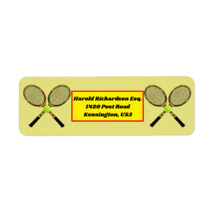Tennis Return-adressetikett Returadress Etikett