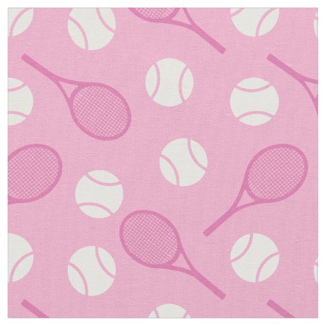 Tennis: rosa och vitt - anpassade! tyg (Närbild)